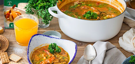 Soupe de riz au homard