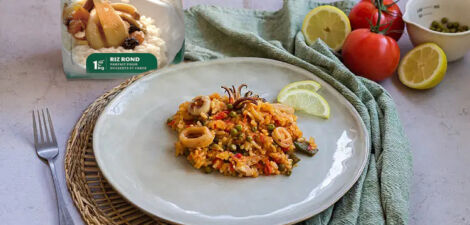 Paella aux calamars