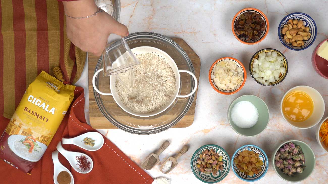 الأرز الإيراني: غسل الأرز