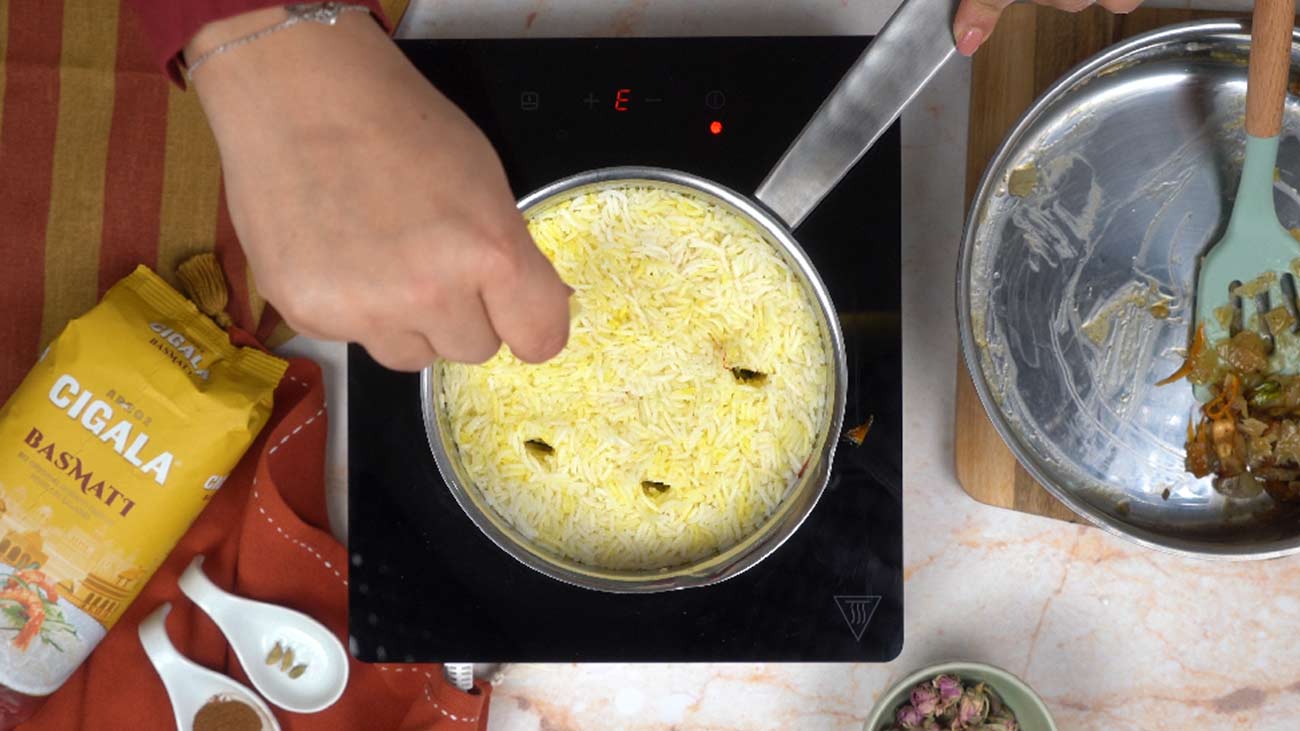 الأرز الإيراني : طبخ الوصفة