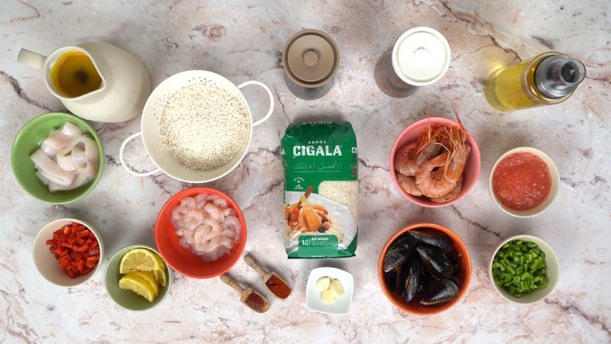 recette paella marisco: ingrédients