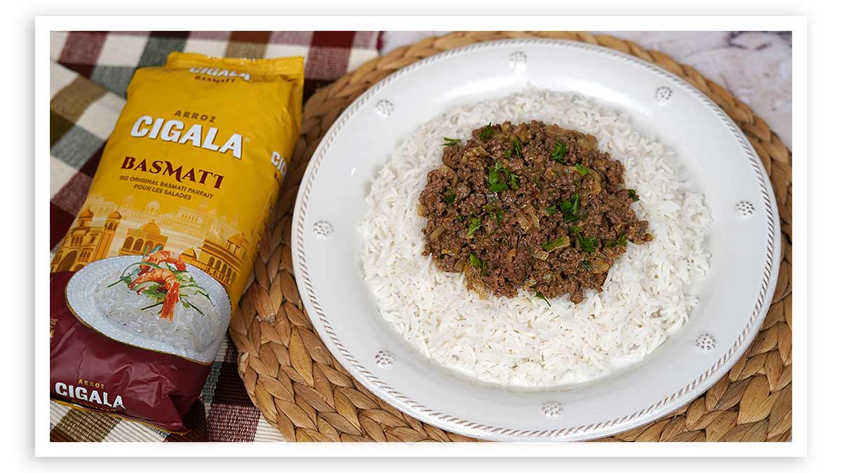 riz avec steak : Ingrédients