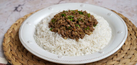 imagen receta Riz avec Steak – Délicieuse Recette Facile