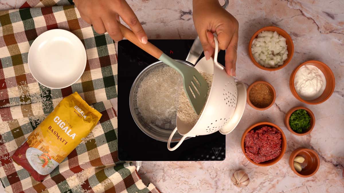 riz avec steak : Ingrédients