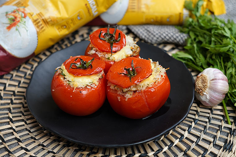 Foto de Recette de tomates farcies au riz végétarienne