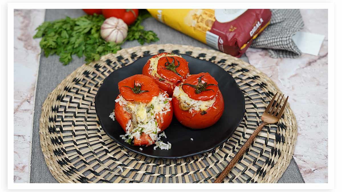 Tomates Farcies Riz Végétarienne: Présentation du plat