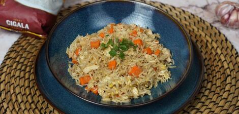 imagen receta وصفة ووك الدجاج مع الأرز