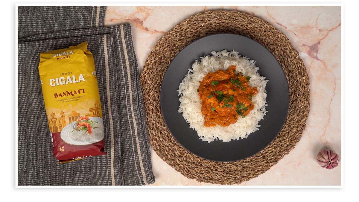 Tikka Masala au riz basmati Arroz Cigala